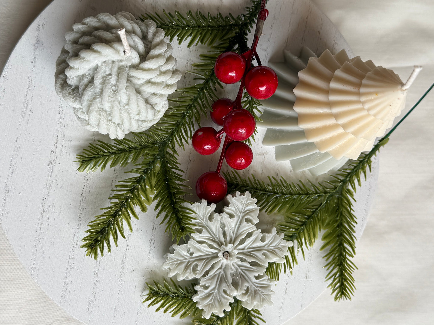 Christmas Candle Ornament Set | Palo Santo & Sandalwood Vanilla | Eco-Luxe Holiday Gift