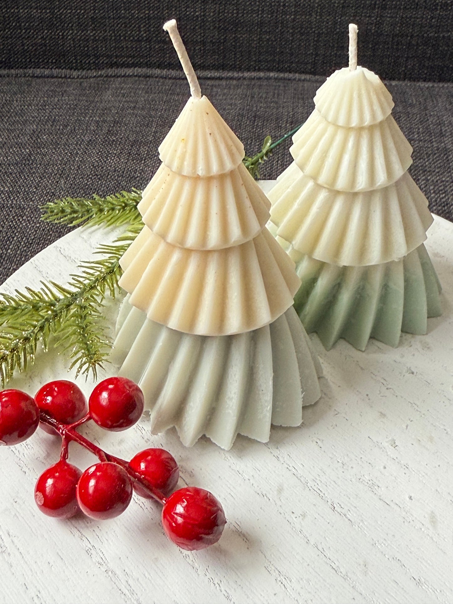 Christmas Candle Ornament Set | Palo Santo & Sandalwood Vanilla | Eco-Luxe Holiday Gift