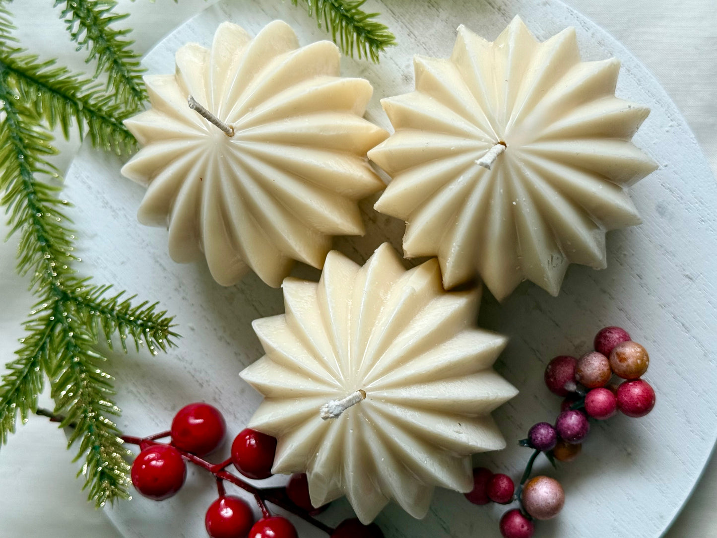 Christmas Candle Ornament Set | Palo Santo & Sandalwood Vanilla | Eco-Luxe Holiday Gift