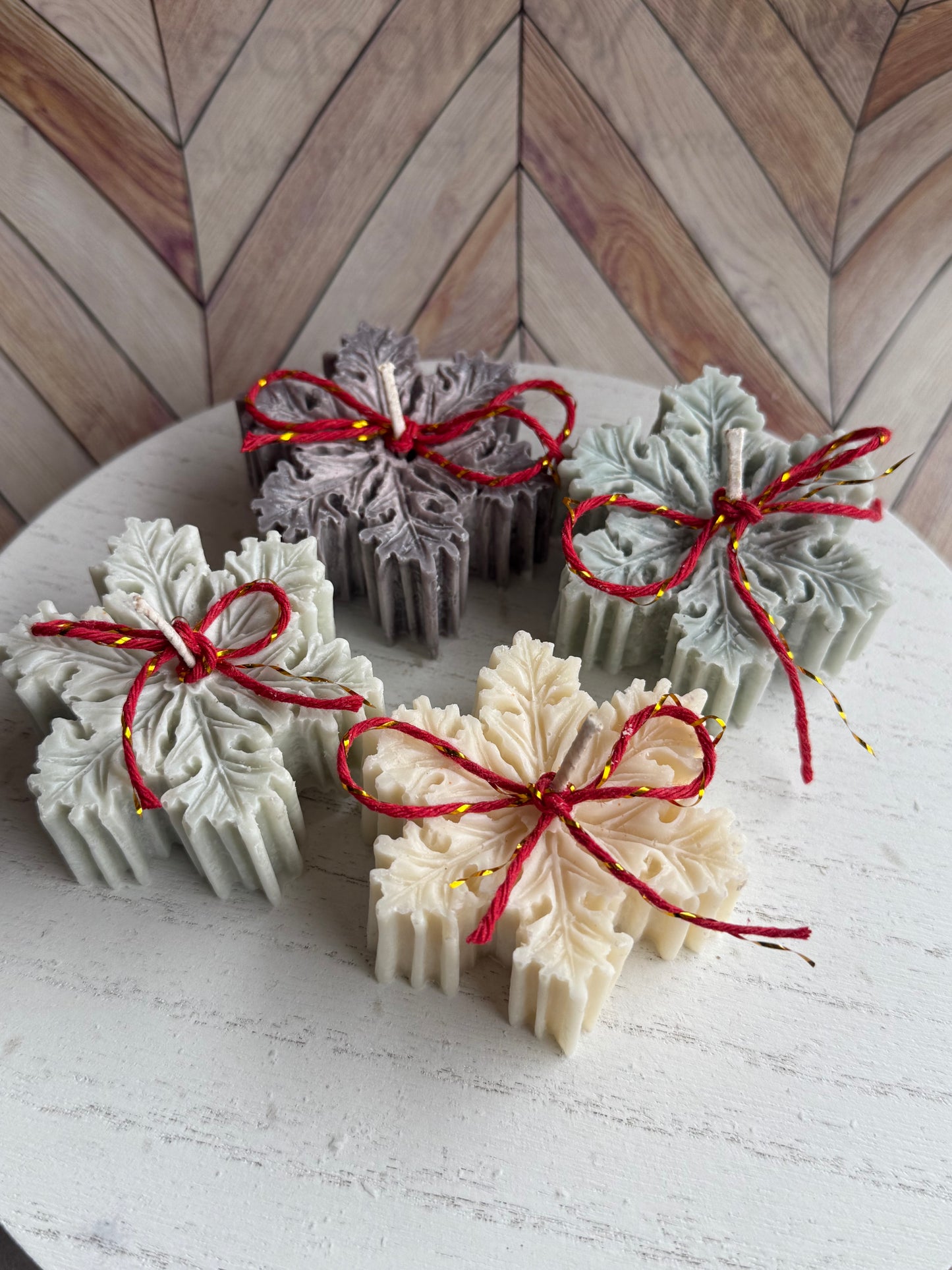 Christmas Candle Ornament Set | Palo Santo & Sandalwood Vanilla | Eco-Luxe Holiday Gift