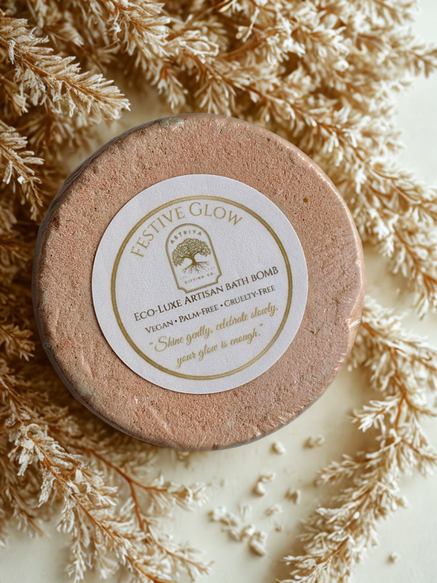 Holiday Spa Gift Set | Festive Glow Wellness Box with Sandalwood Cinnamon Candle | Christmas Self-Care Gift |